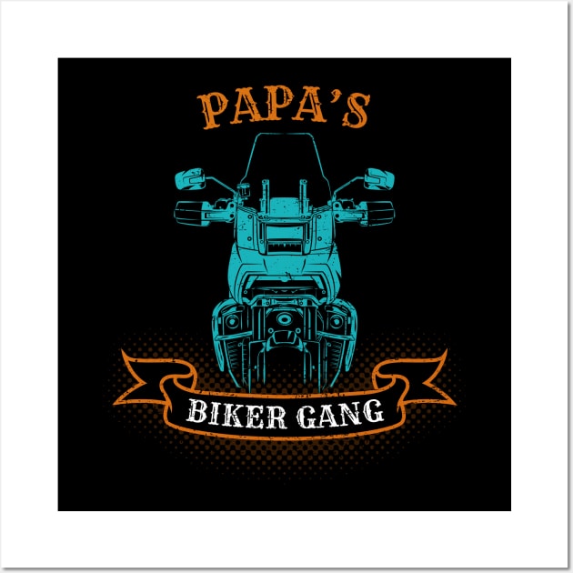 Papa's Biker Gang Father's Day Wall Art by DwiRetnoArt99